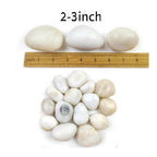5LB White River Rocks - 2-3 inch High Polished Decorative Pebbles, Stones for Landscaping, Natural River Rocks for Outdoor Décor, Plants,Vase Filler,Fish Tank