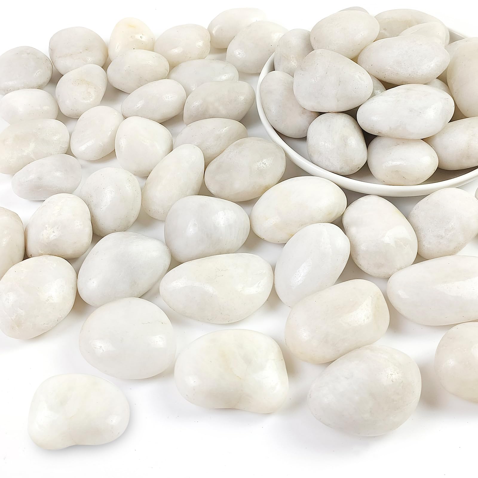 2LB Polished Colorful River Rocks,1-2.2 Inch Mixed Color Pebbles for Garden Landscaping, Landscaping Pebbles, Vase Filling Colorful Pebbles, Outdoor Decorative River Rocks