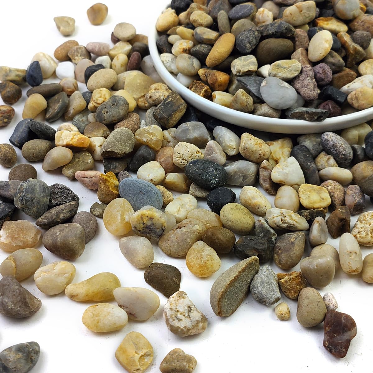 10LB Decorative River Rocks Gravel -2/5" Mixed Color Gravel for Vase Filling, Flower Pot Paving. Gravel for Garden Decoration,Landscaping,Aquarium Aquascape Gravel, Fish Tanks Gravel(8-12MM)
