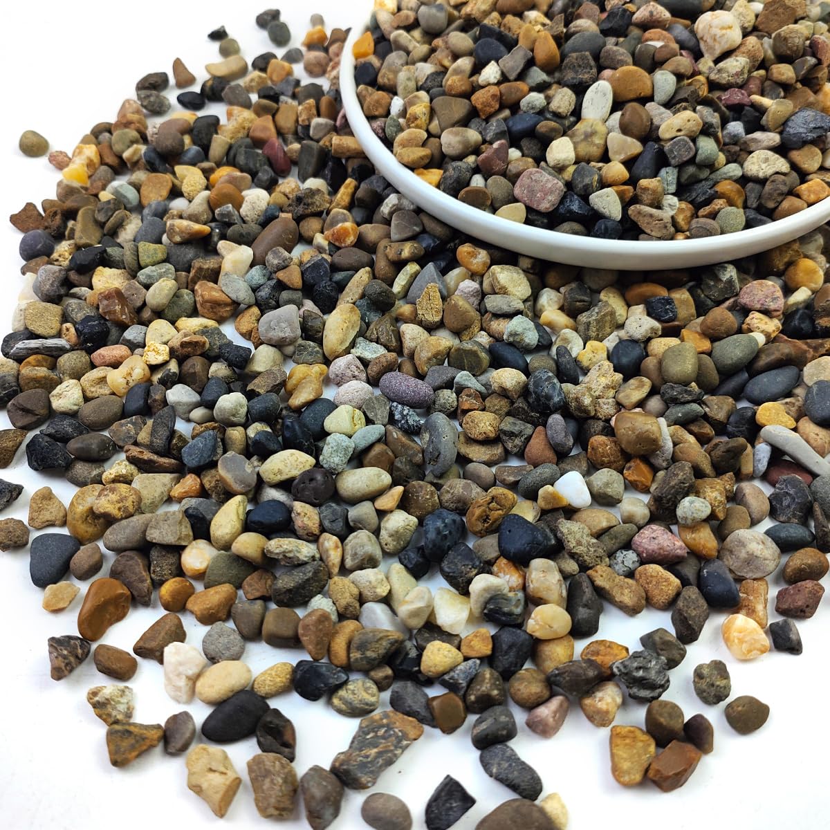 10LB Decorative River Rocks Gravel -2/5" Mixed Color Gravel for Vase Filling, Flower Pot Paving. Gravel for Garden Decoration,Landscaping,Aquarium Aquascape Gravel, Fish Tanks Gravel(8-12MM)