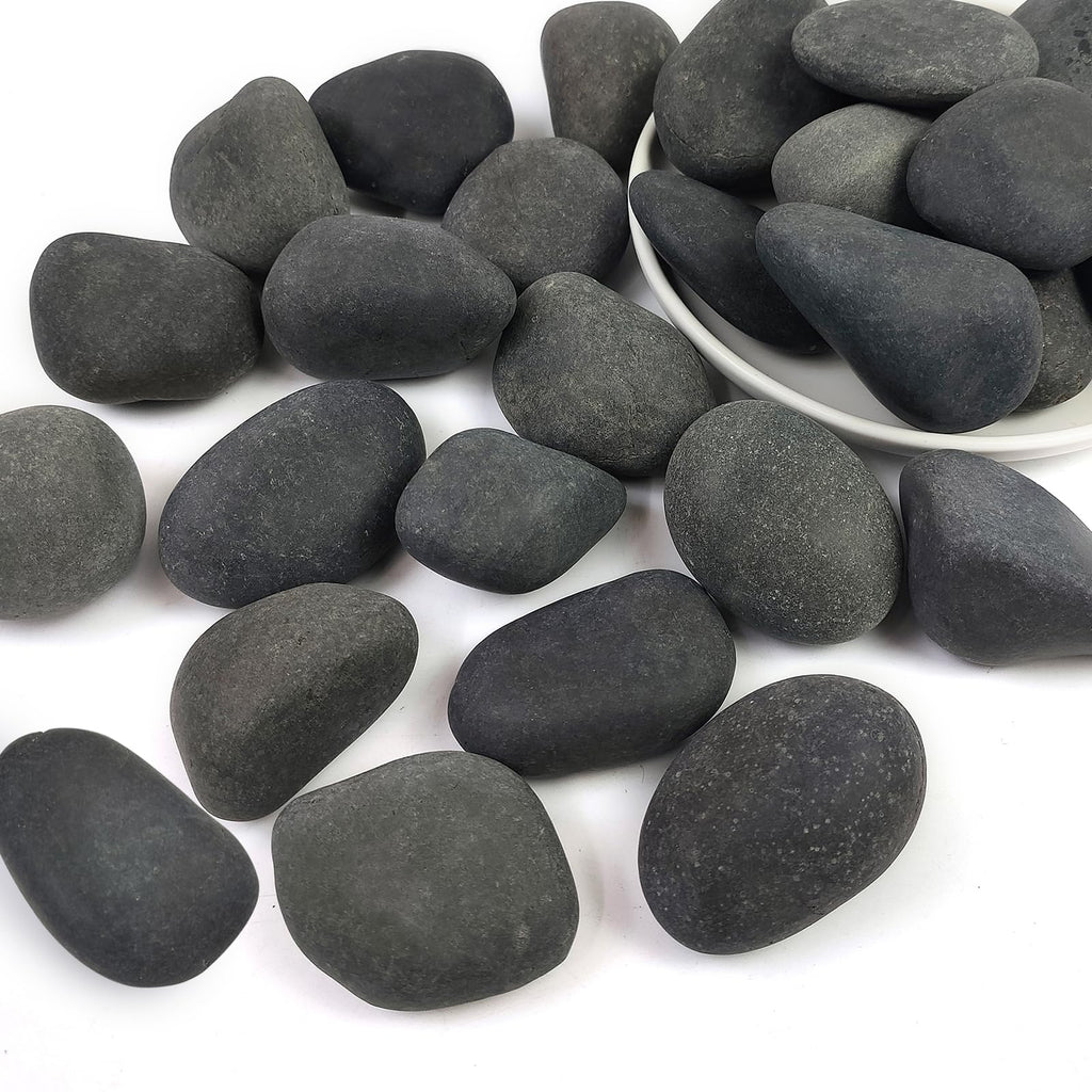 Large River Rocks for Landscaping, 3-4 Inch Mixed Colors Pebbles for Plants and Garden, Premium Rocks for Flower Beds, Indoor Fountains, Paths, Backyards, Fish Tanks(40lbs Bulk)