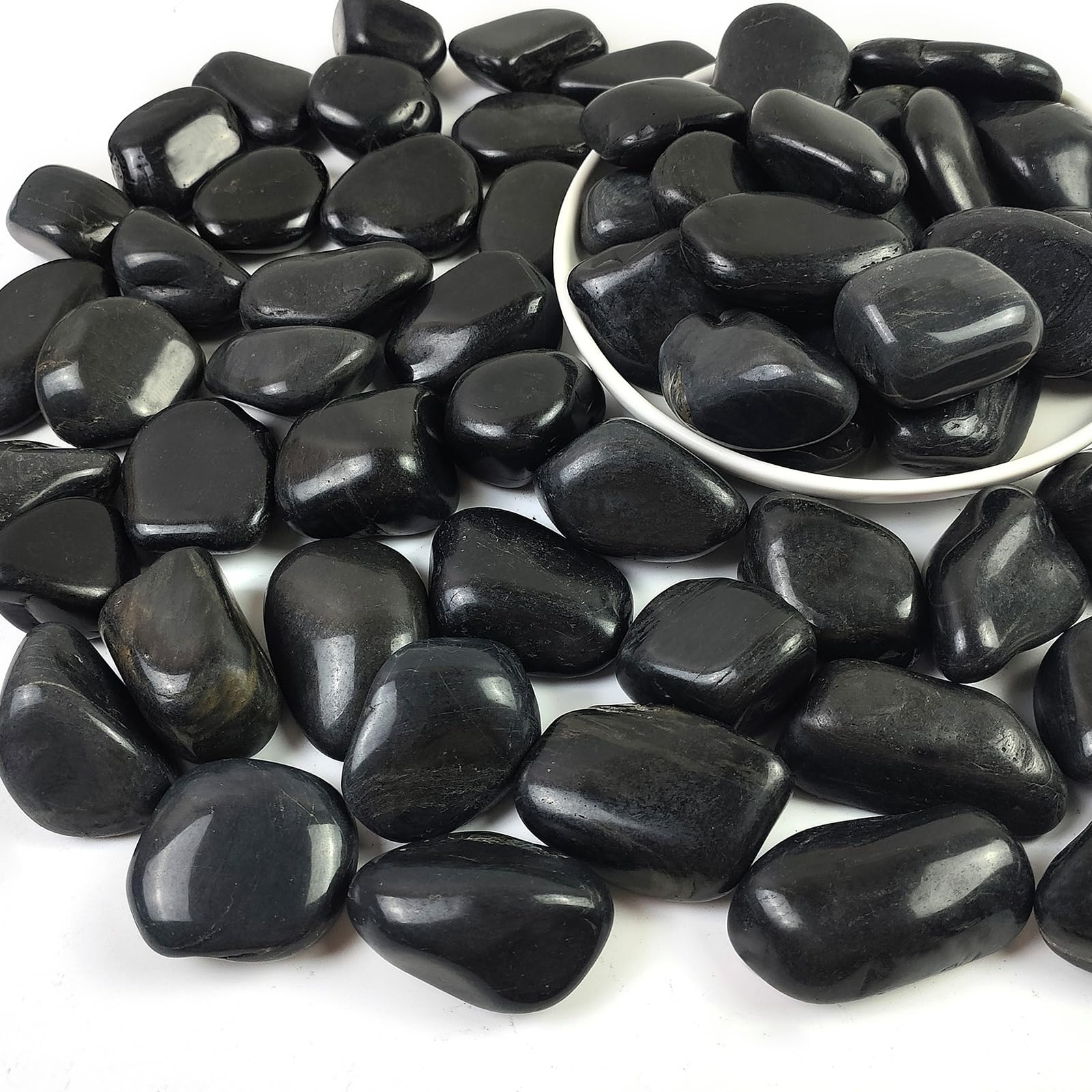 2LB Polished Colorful River Rocks,1-2.2 Inch Mixed Color Pebbles for Garden Landscaping, Landscaping Pebbles, Vase Filling Colorful Pebbles, Outdoor Decorative River Rocks