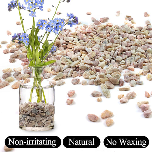 10lbs Pea Gravel for Landscaping, 1/2inch Small Pebbles for Succulent Cactus Plants, Natural Polished Stones, River Rocks for Plants, Vases, Aquariums, Gardening, Peach