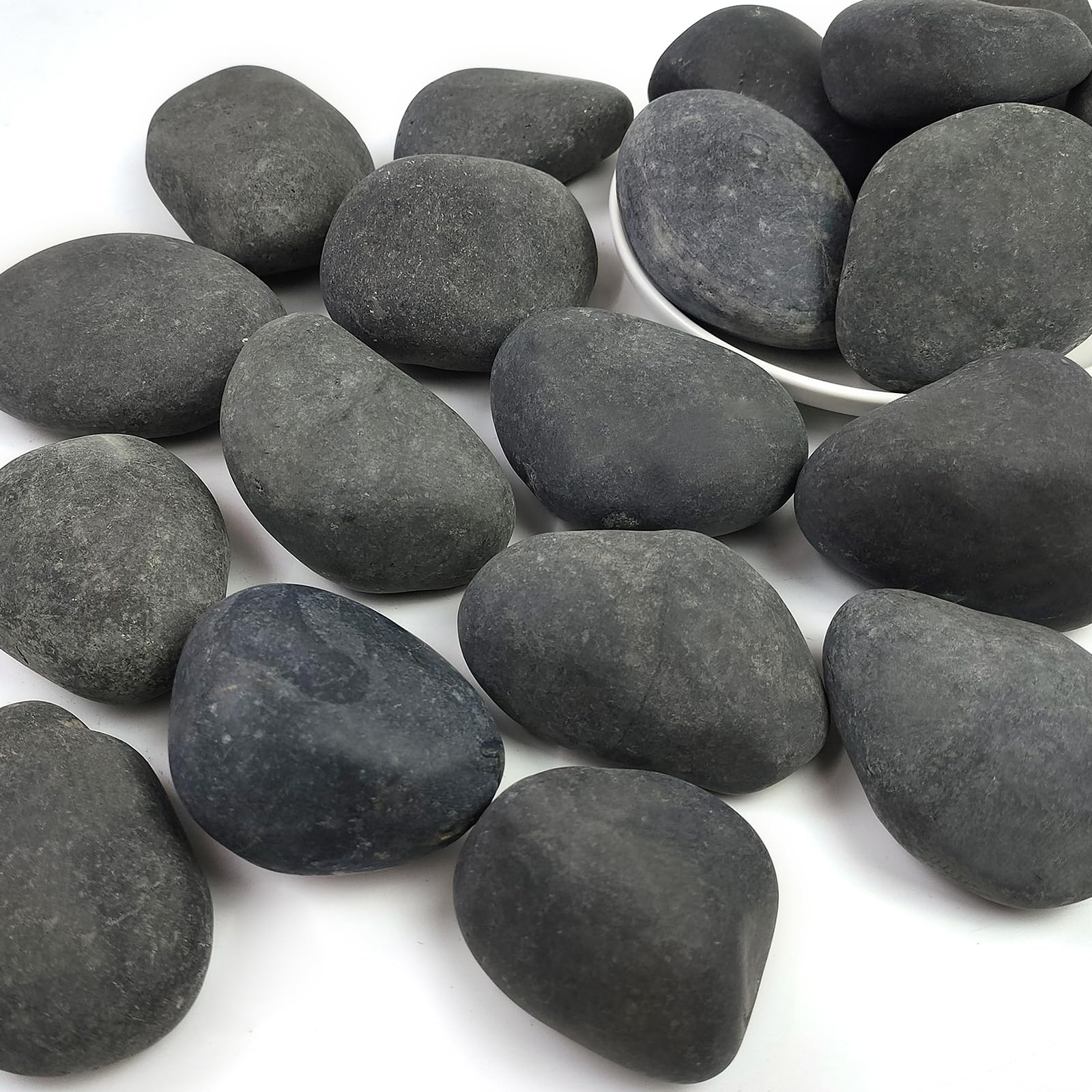 Large River Rocks for Landscaping, 3-4 Inch Mixed Colors Pebbles for Plants and Garden, Premium Rocks for Flower Beds, Indoor Fountains, Paths, Backyards, Fish Tanks(40lbs Bulk)