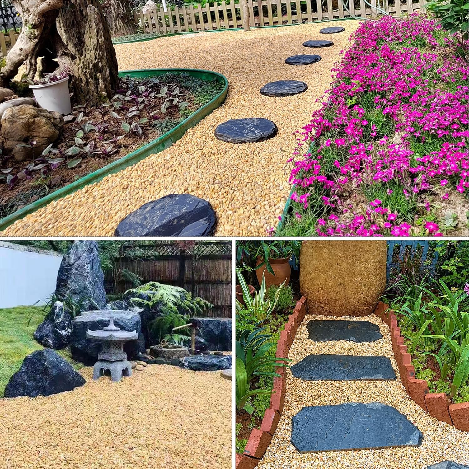 10lbs Pea Gravel for Landscaping, 1/2inch Small Pebbles for Succulent Cactus Plants, Natural Polished Stones, River Rocks for Plants, Vases, Aquariums, Gardening, Peach